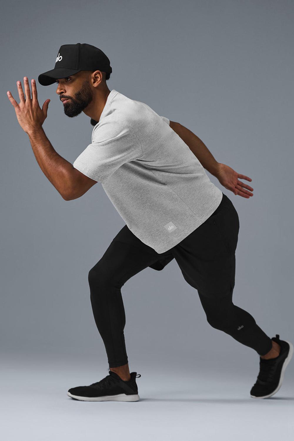 Short Sleeve Alo Yoga Double Take Hombre Grises | Mexico  RXA-214960