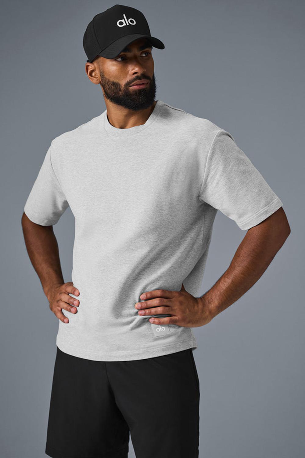Short Sleeve Alo Yoga Double Take Hombre Grises | Mexico  RXA-214960