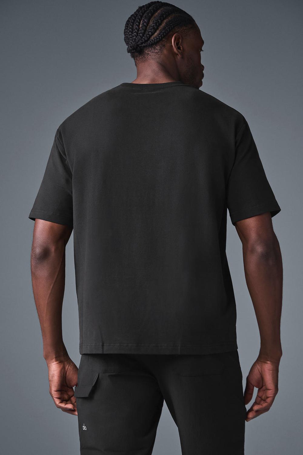 Short Sleeve Alo Yoga Double Take Hombre Negros | Mexico  UBZ-384176
