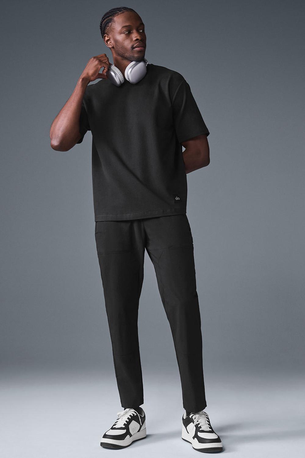 Short Sleeve Alo Yoga Double Take Hombre Negros | Mexico  UBZ-384176