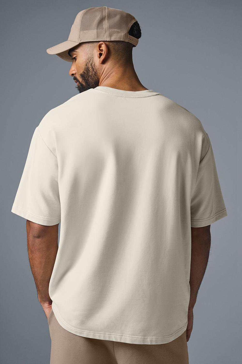 Short Sleeve Alo Yoga Double Take Hombre Bone | Mexico  BPE-831570