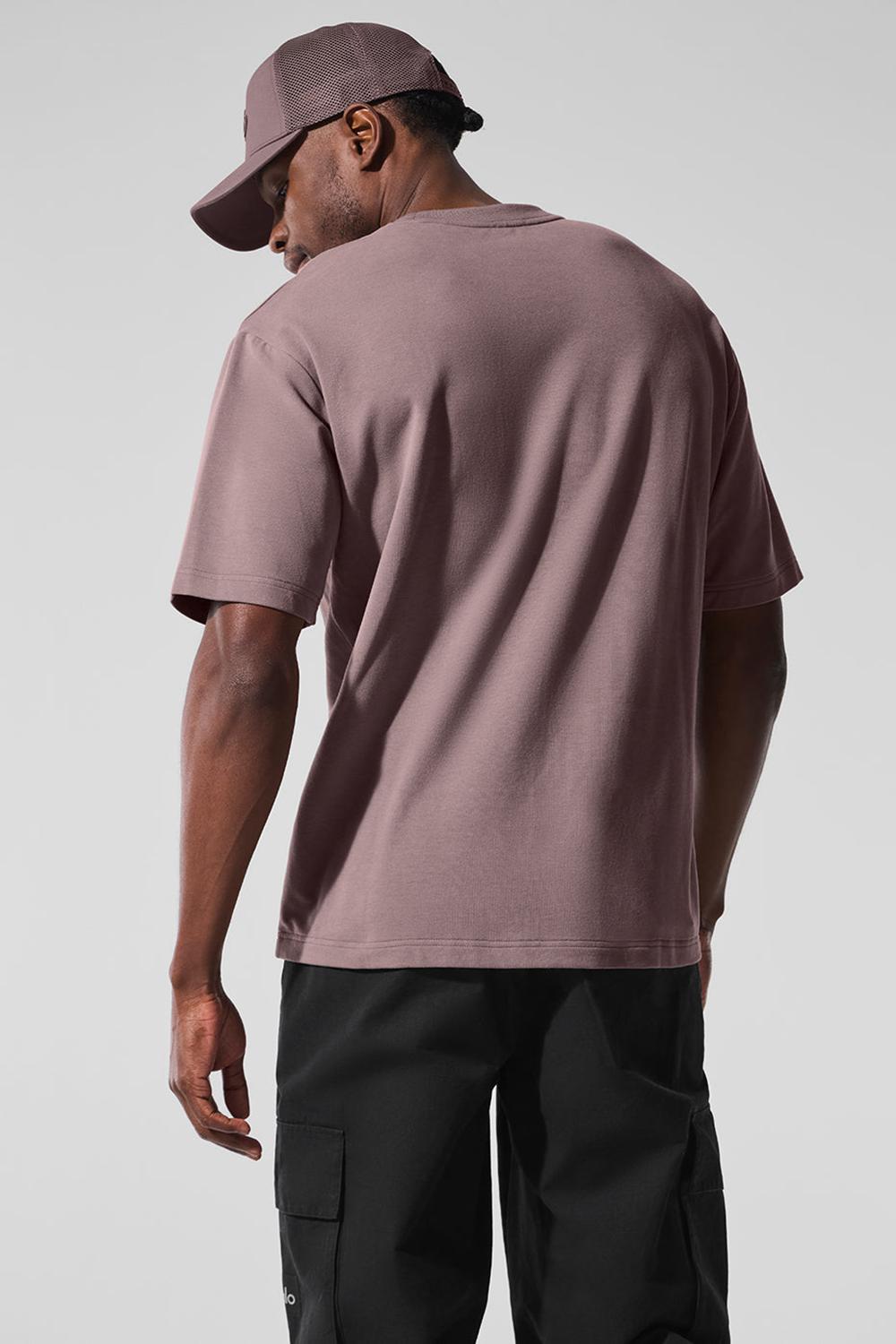 Short Sleeve Alo Yoga Double Take Hombre Mushroom | Mexico  QUT-780129