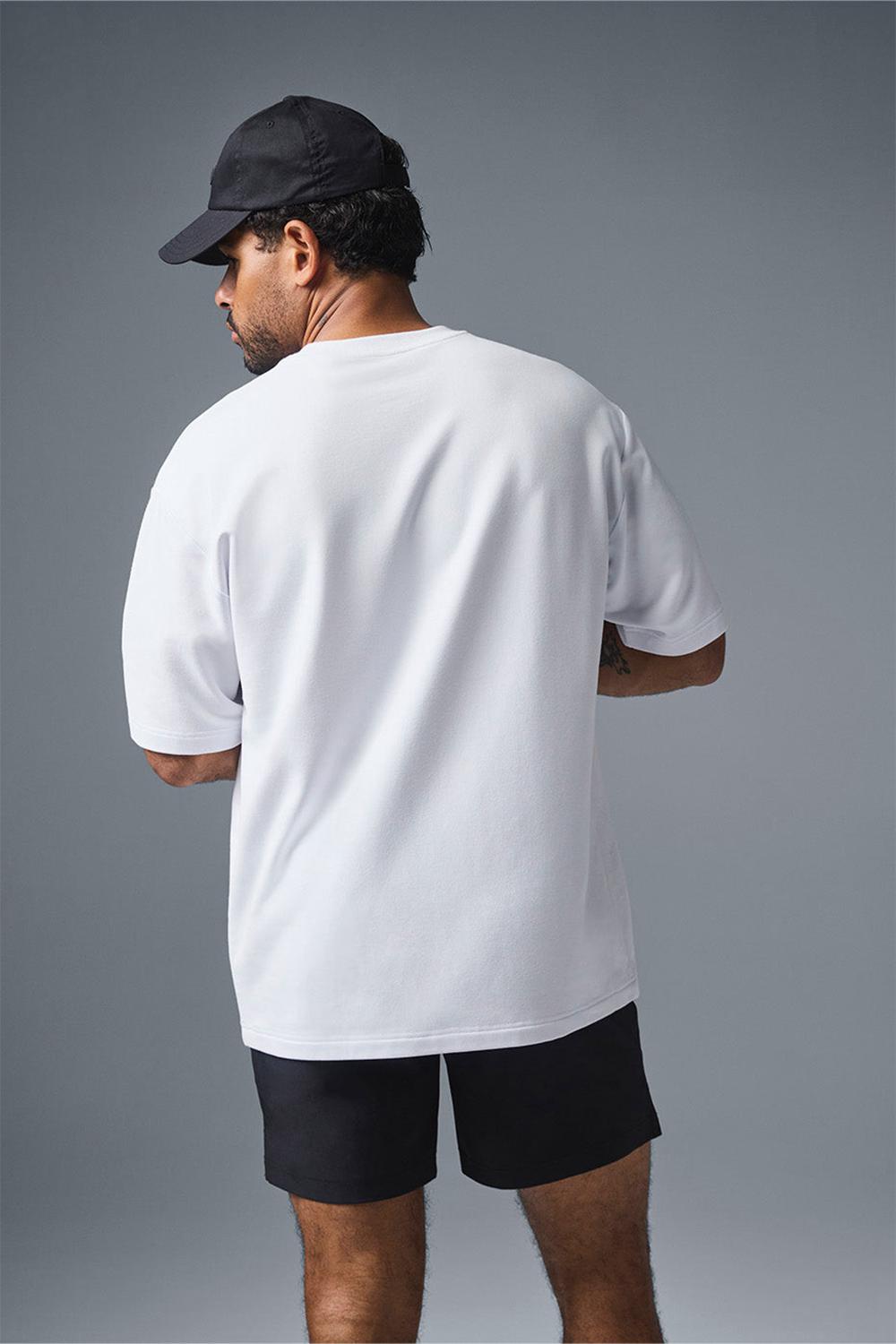 Short Sleeve Alo Yoga Double Take Hombre Blancos | Mexico  FWC-362904