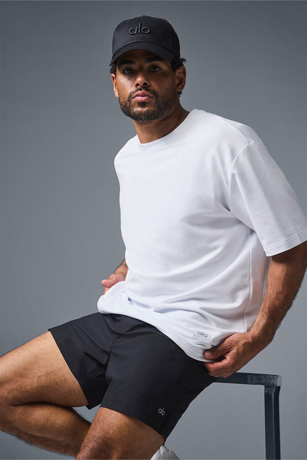 Short Sleeve Alo Yoga Double Take Hombre Blancos | Mexico  FWC-362904