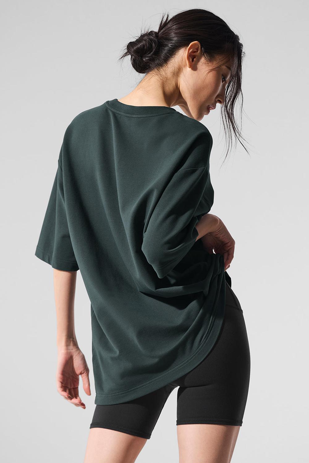 Short Sleeve Alo Yoga Double Take Mujer Verdes | Mexico  UDR-517826