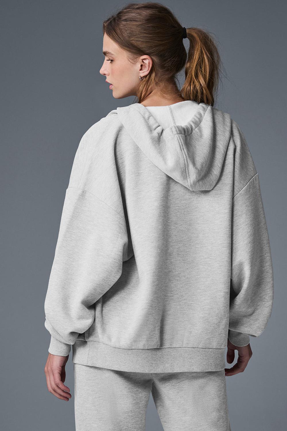 Sudadera con Capucha Alo Yoga Accolade Full Zip Mujer Grises | Mexico  PAX-360154
