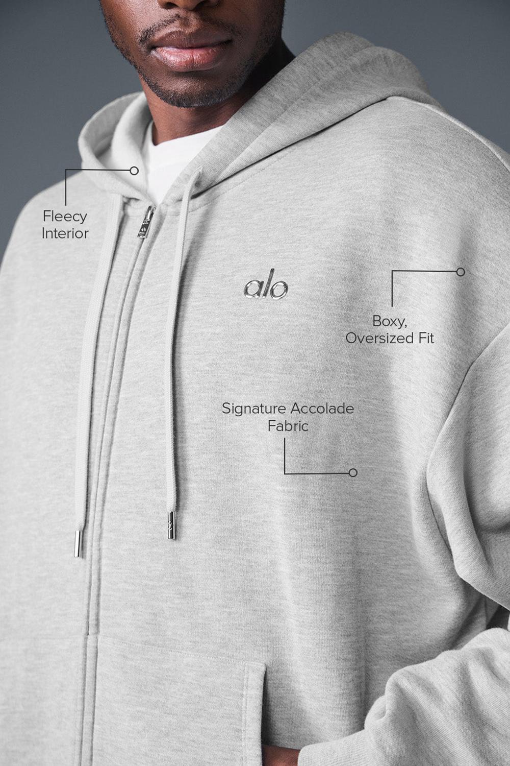 Sudadera con Capucha Alo Yoga Accolade Full Zip Hombre Grises | Mexico  XPN-714325