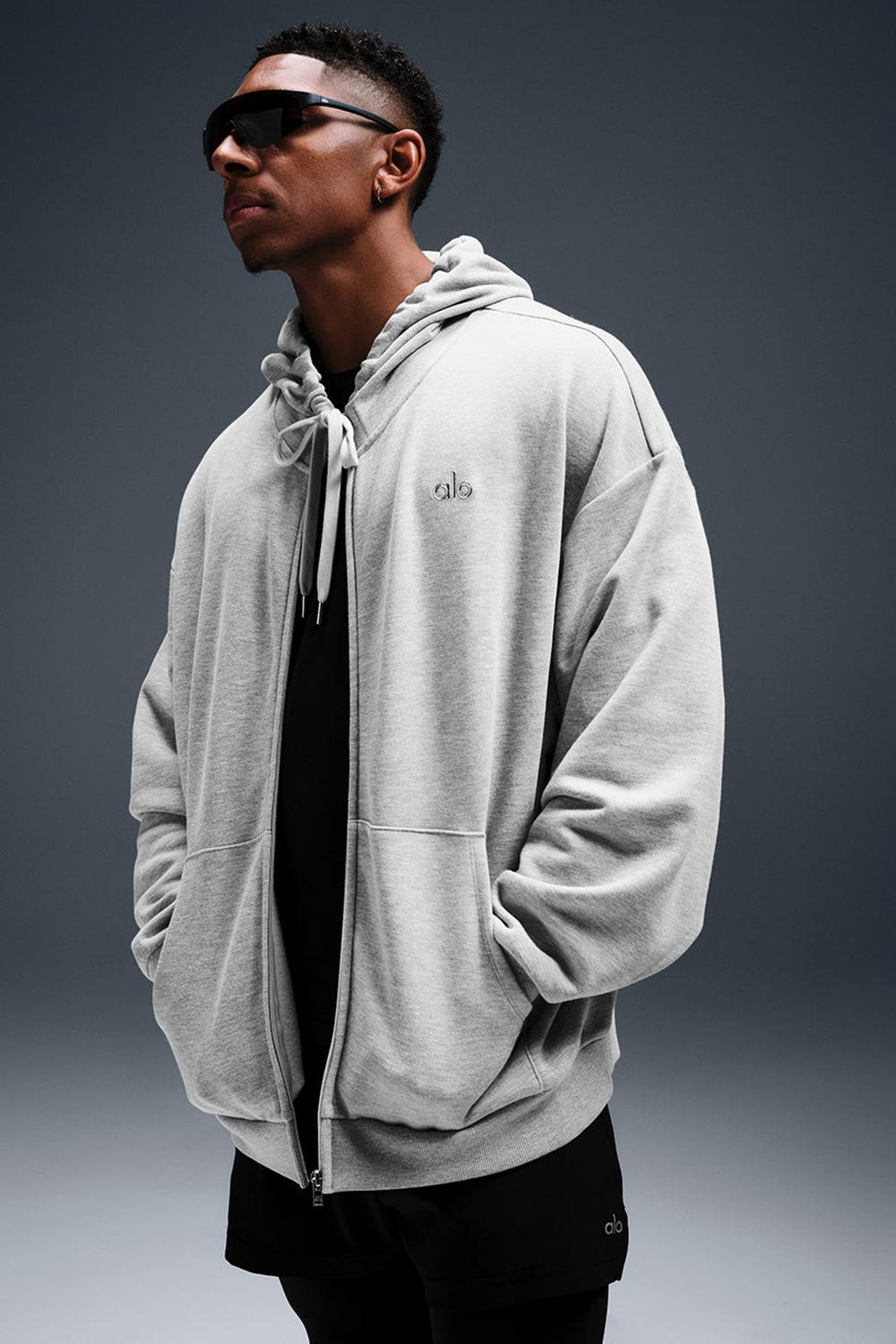 Sudadera con Capucha Alo Yoga Accolade Full Zip Hombre Grises | Mexico  XPN-714325