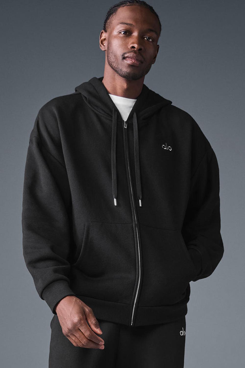 Sudadera con Capucha Alo Yoga Accolade Full Zip Hombre Negros | Mexico  YVW-124036