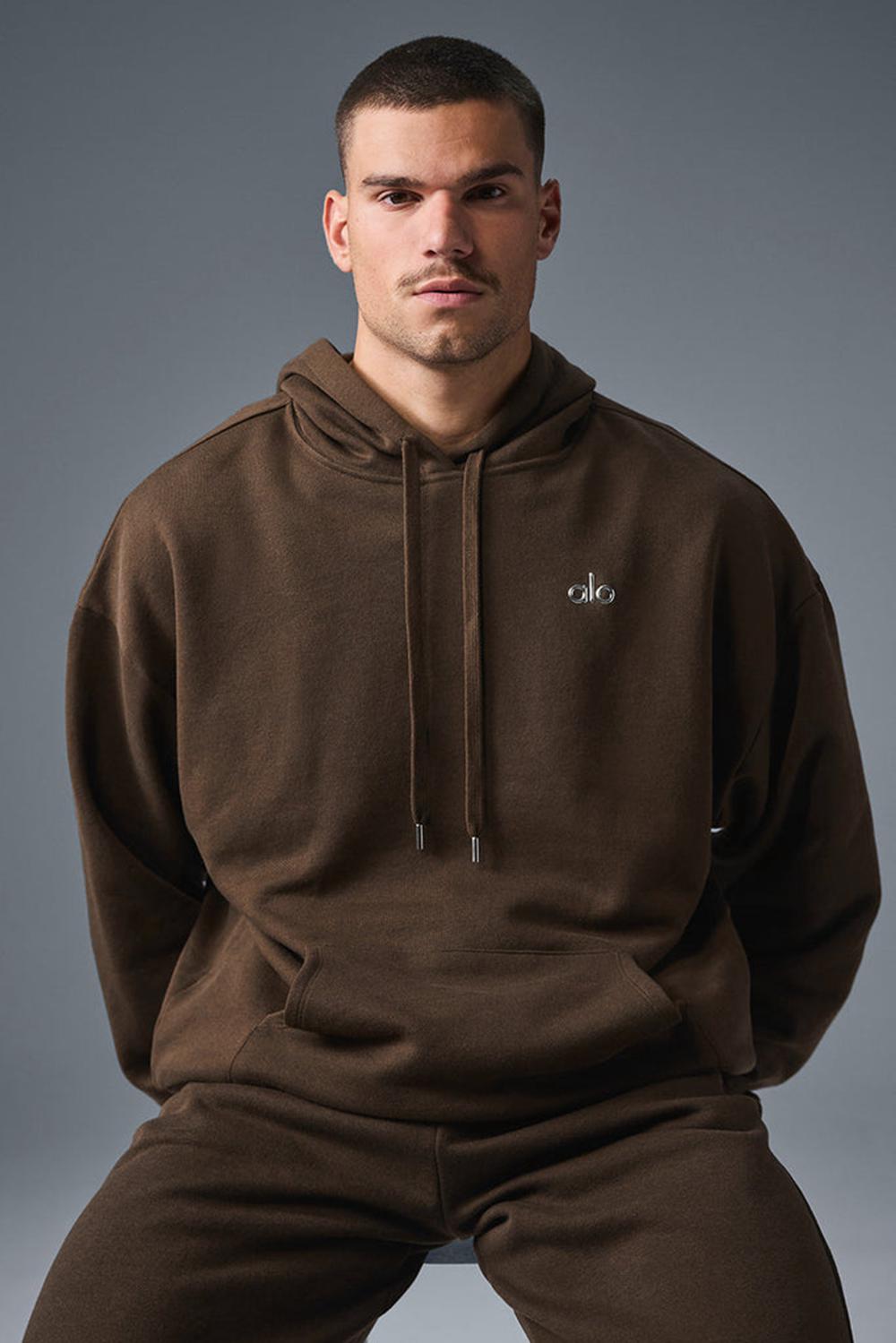 Sudadera con Capucha Alo Yoga Accolade Hombre Espresso | Mexico  IPE-850396