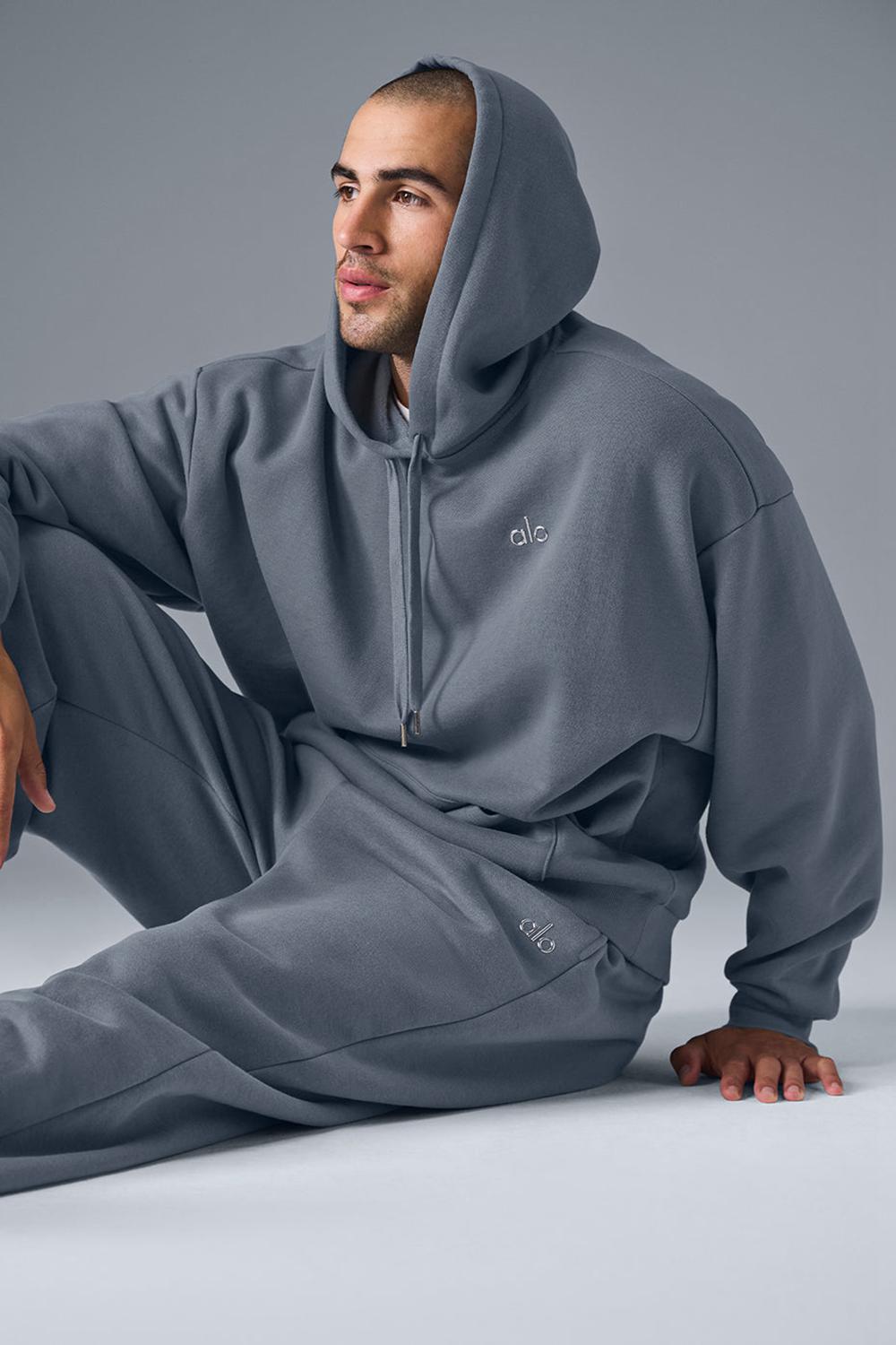 Sudadera con Capucha Alo Yoga Accolade Hombre Grises | Mexico  SZL-351729