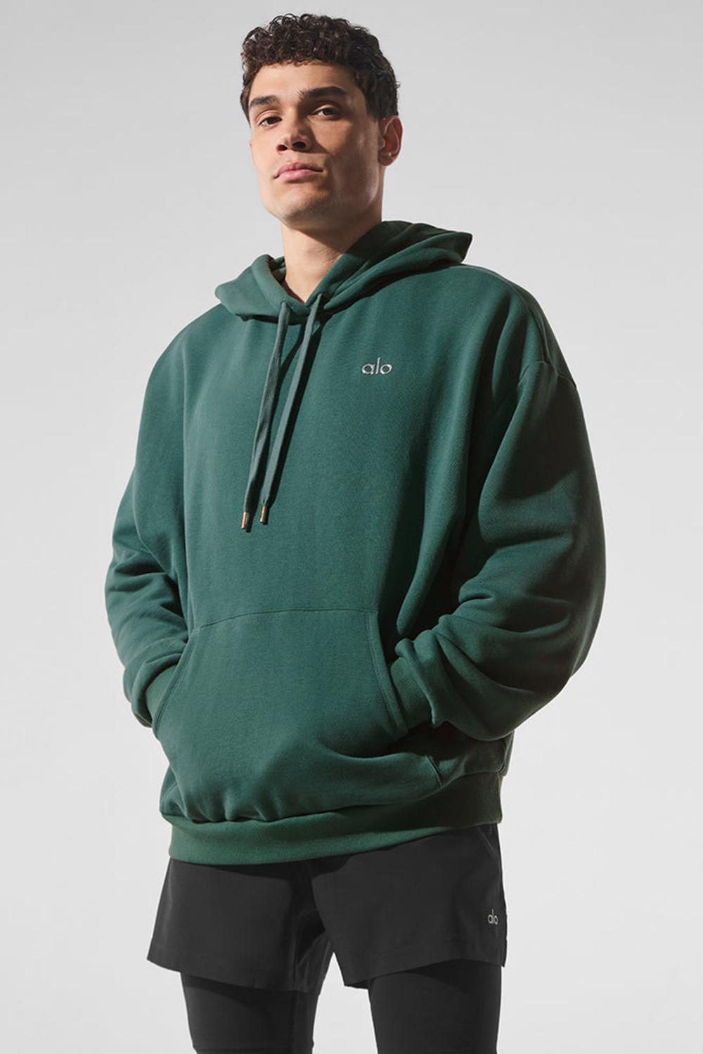 Sudadera con Capucha Alo Yoga Accolade Hombre Winter Ivy | Mexico  OTL-298104