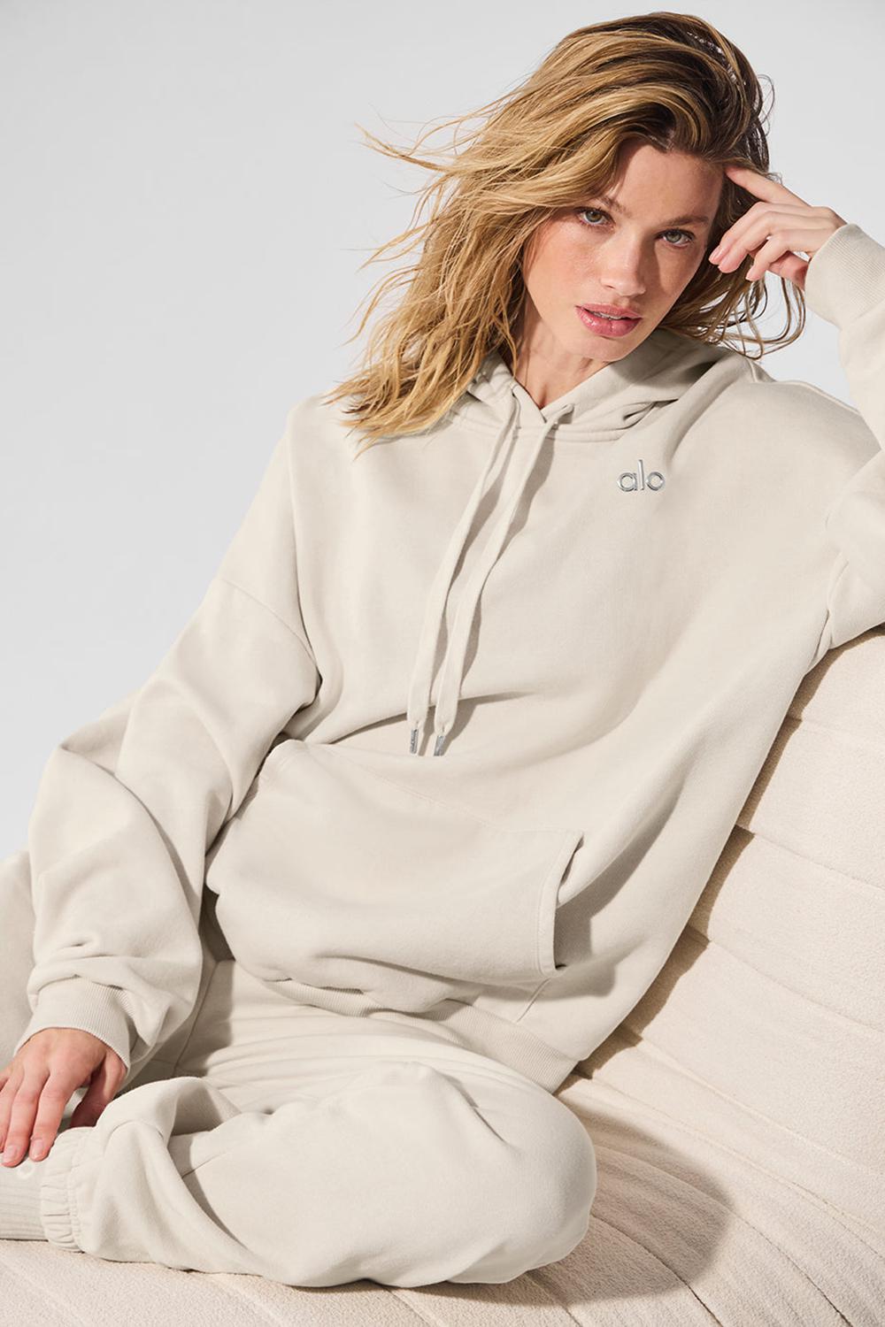 Sudadera con Capucha Alo Yoga Accolade Mujer Bone | Mexico  NYC-941028