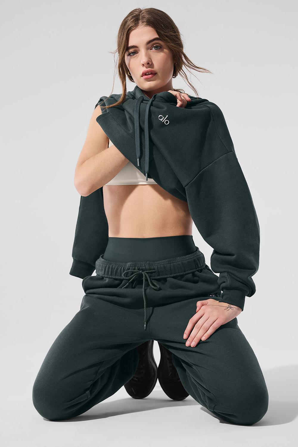 Sudadera con Capucha Alo Yoga Accolade Mujer Verdes | Mexico  LXI-513678