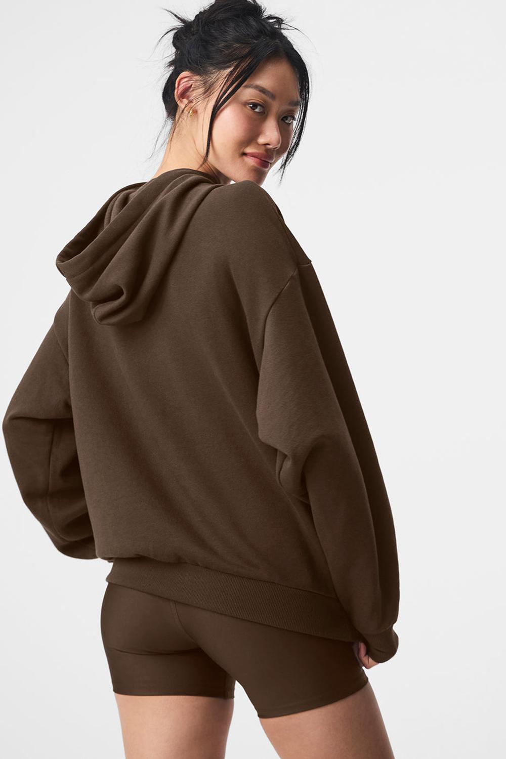 Sudadera con Capucha Alo Yoga Accolade Mujer Espresso | Mexico  LGW-278934