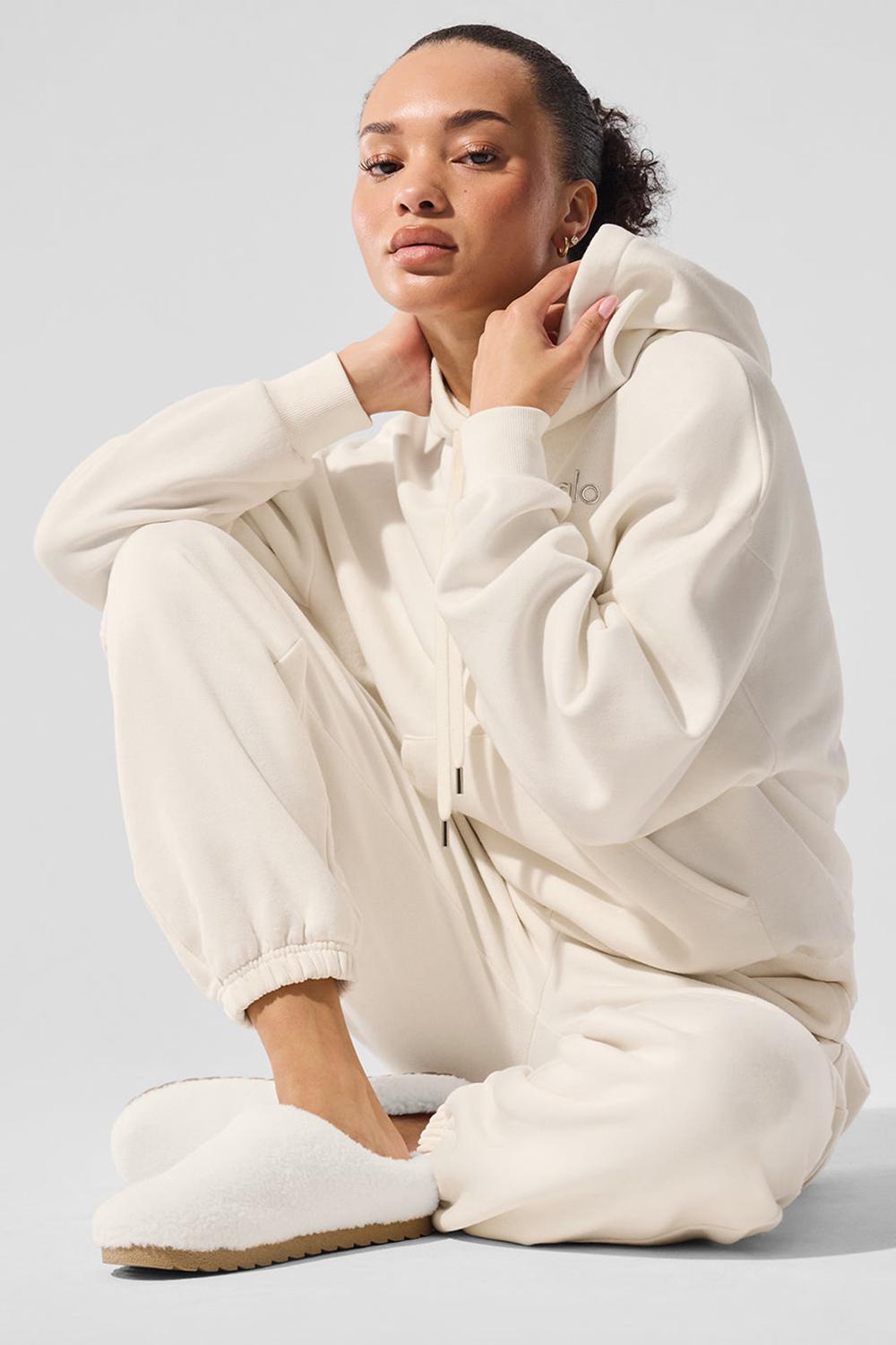 Sudadera con Capucha Alo Yoga Accolade Mujer Ivory | Mexico  ZLV-543710