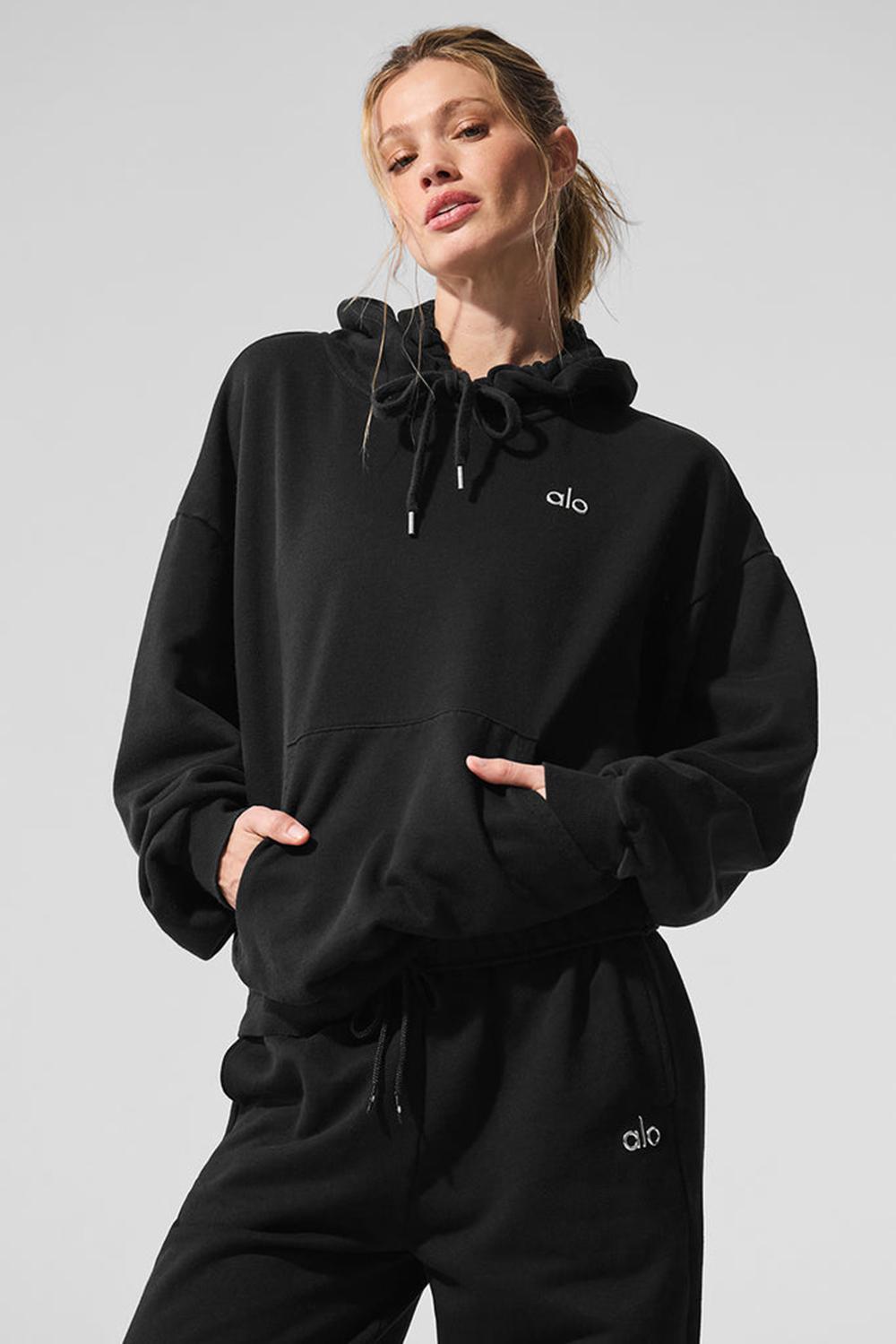 Sudadera con Capucha Alo Yoga Accolade Mujer Negros | Mexico  HCA-594327