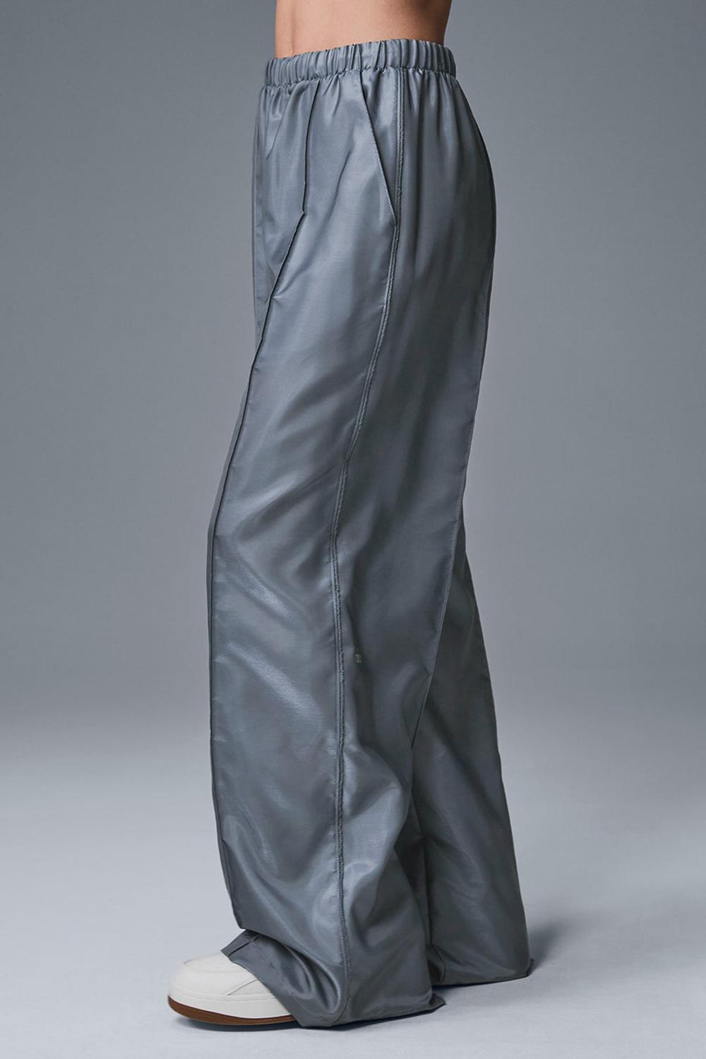 Sudadera con Capucha Alo Yoga Afterglow Wide Leg Track Mujer Grises | Mexico  ATS-612870