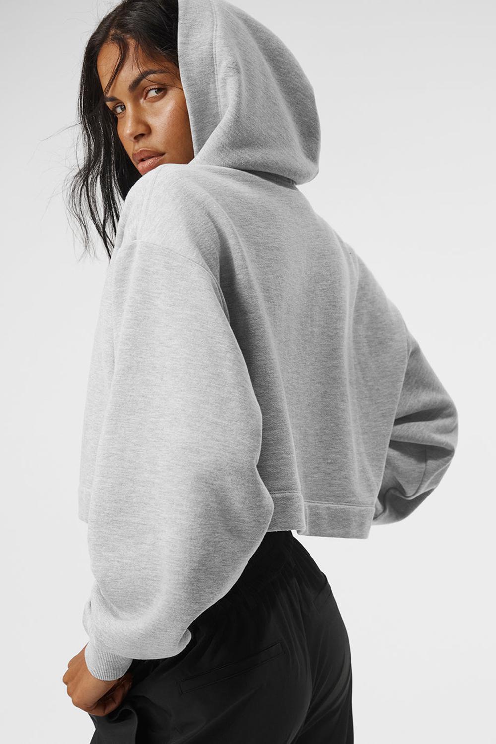Sudadera con Capucha Alo Yoga Bae Mujer Grises | Mexico  MSG-521083