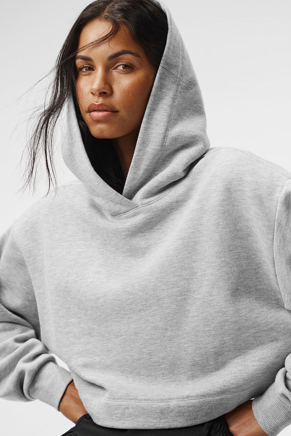 Sudadera con Capucha Alo Yoga Bae Mujer Grises | Mexico  MSG-521083