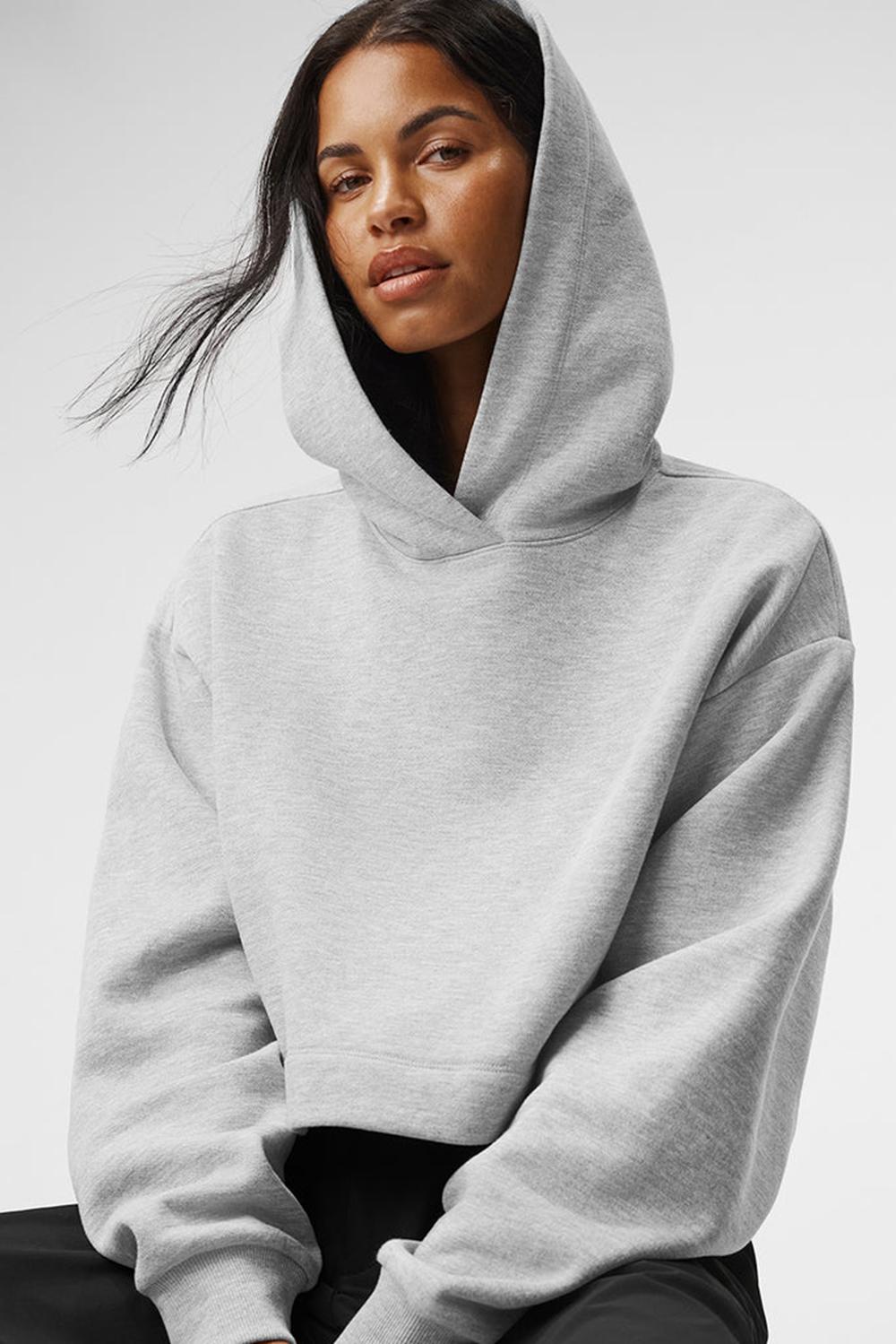 Sudadera con Capucha Alo Yoga Bae Mujer Grises | Mexico  MSG-521083