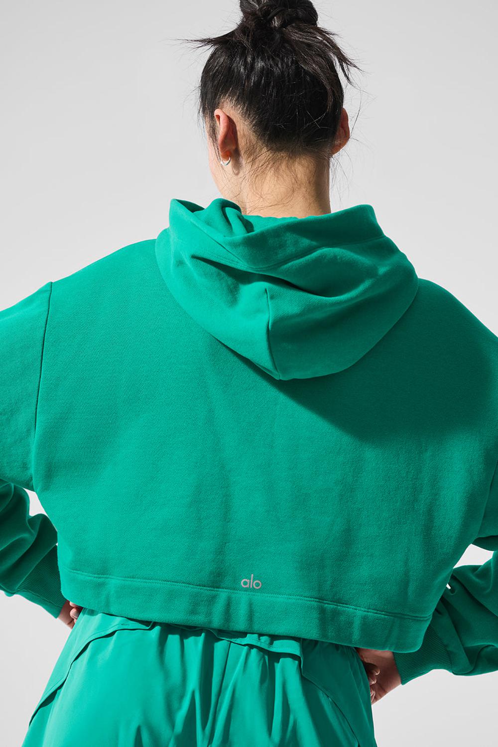 Sudadera con Capucha Alo Yoga Bae Mujer Verdes | Mexico  XPR-567948