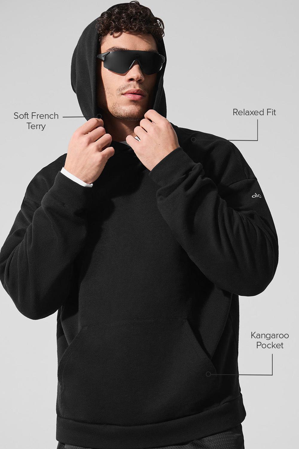 Sudadera con Capucha Alo Yoga Chill Hombre Negros | Mexico  CJV-817543