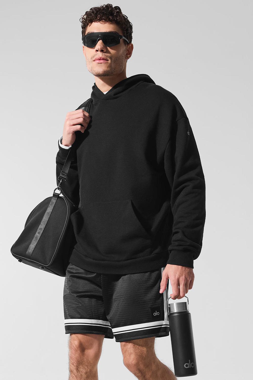 Sudadera con Capucha Alo Yoga Chill Hombre Negros | Mexico  CJV-817543