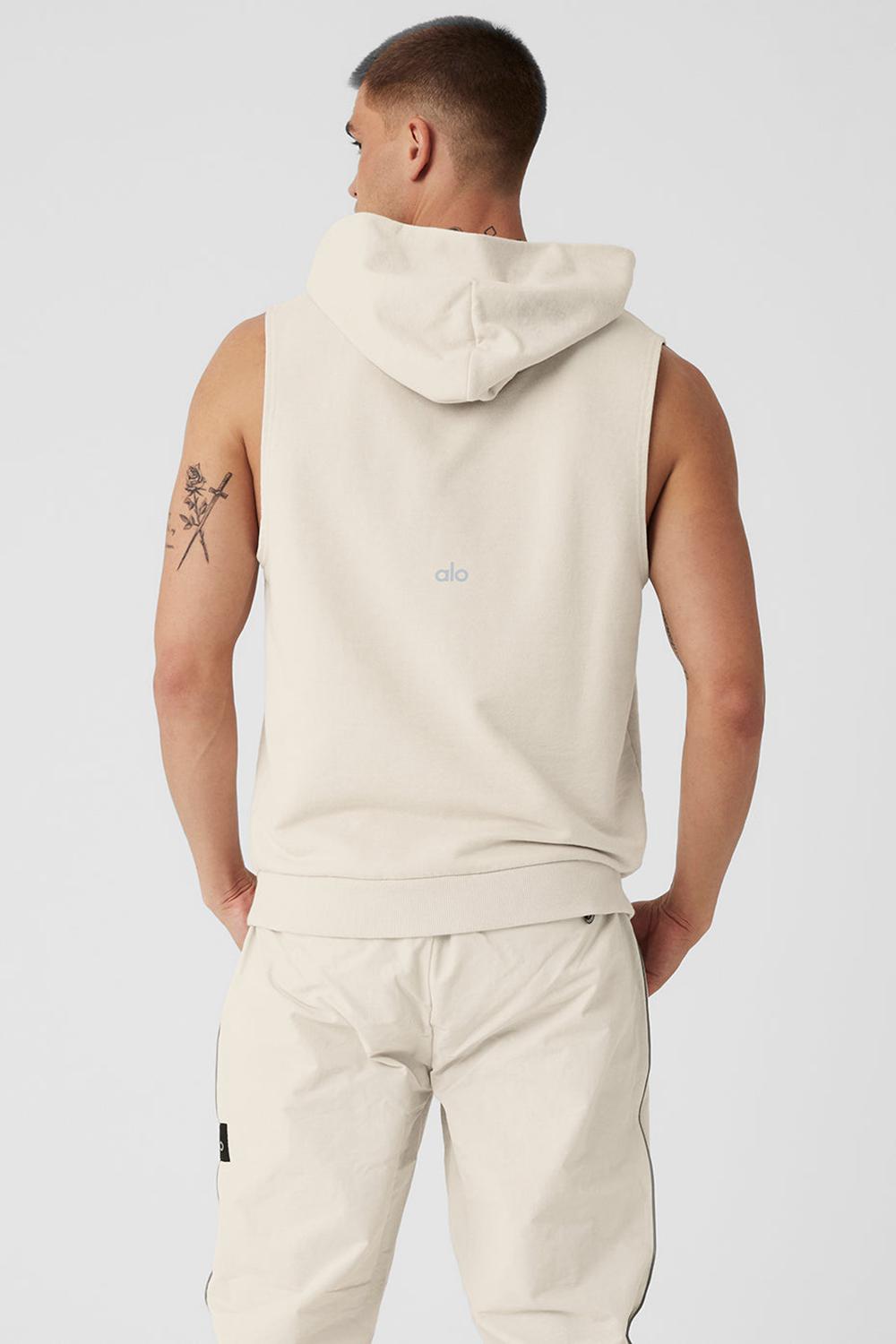 Sudadera con Capucha Alo Yoga Chill Sleeveless Hombre Bone | Mexico  HTU-973218