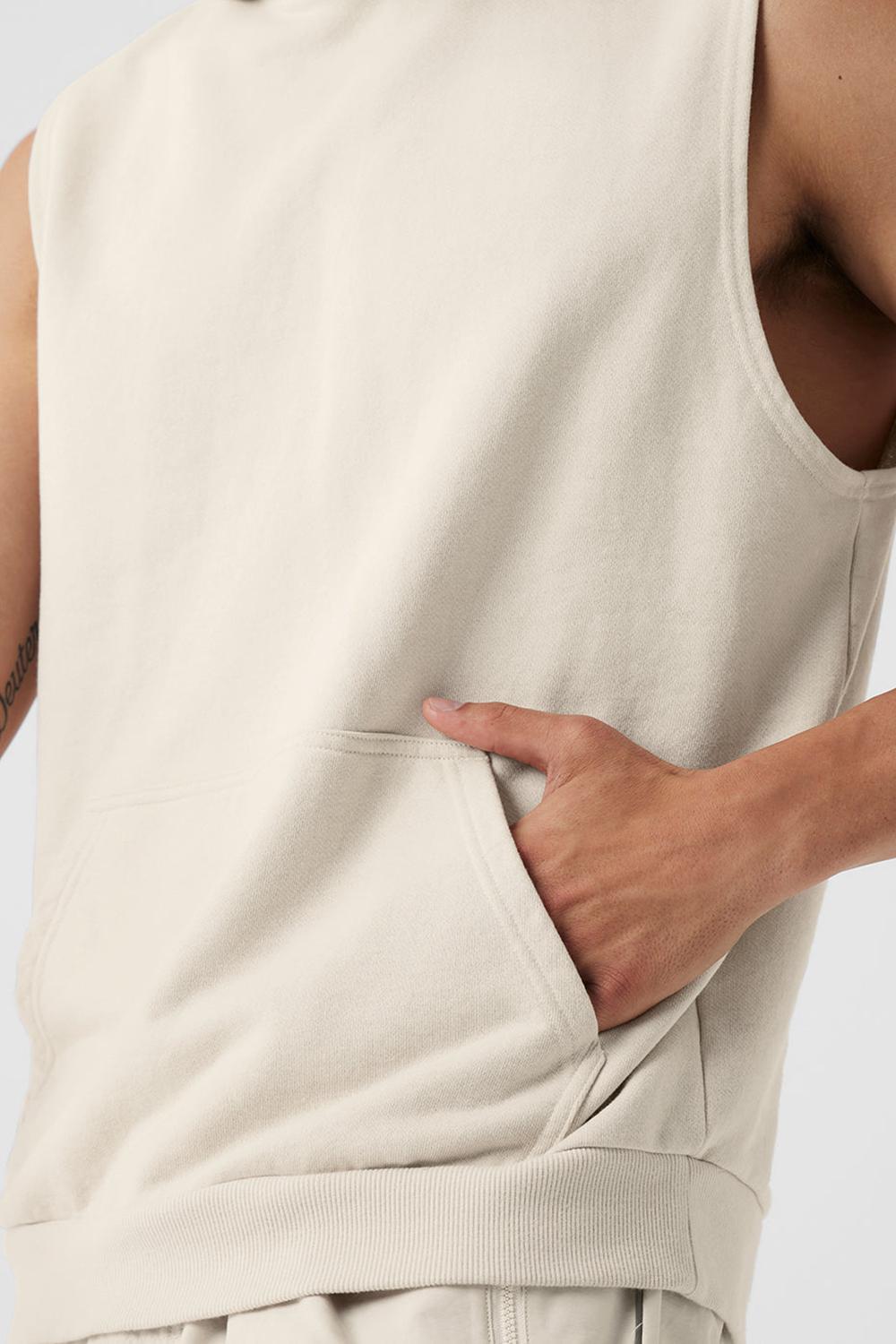 Sudadera con Capucha Alo Yoga Chill Sleeveless Hombre Bone | Mexico  HTU-973218