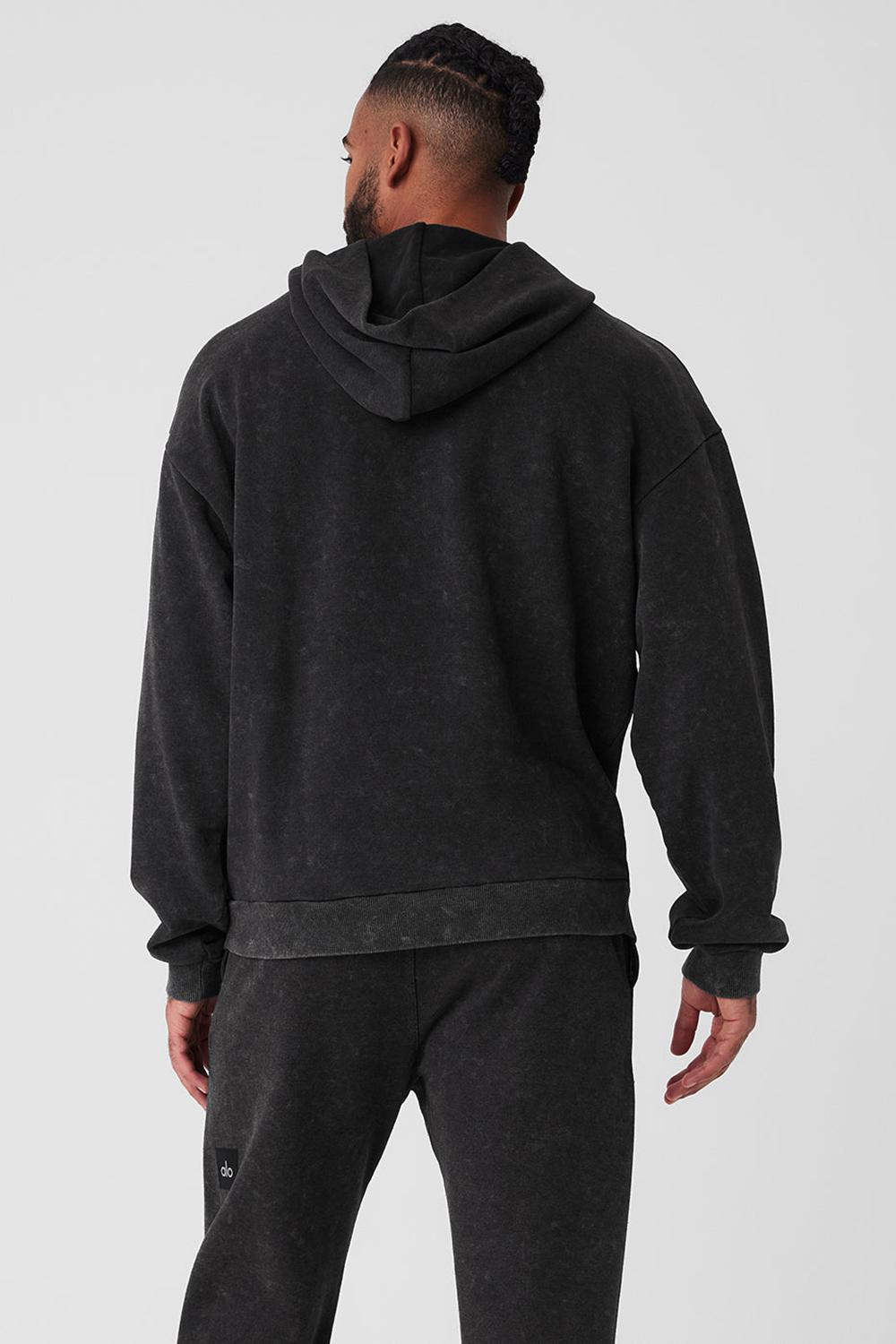 Sudadera con Capucha Alo Yoga Chill Vintage Wash Hombre Negros Azules | Mexico  WFX-075429