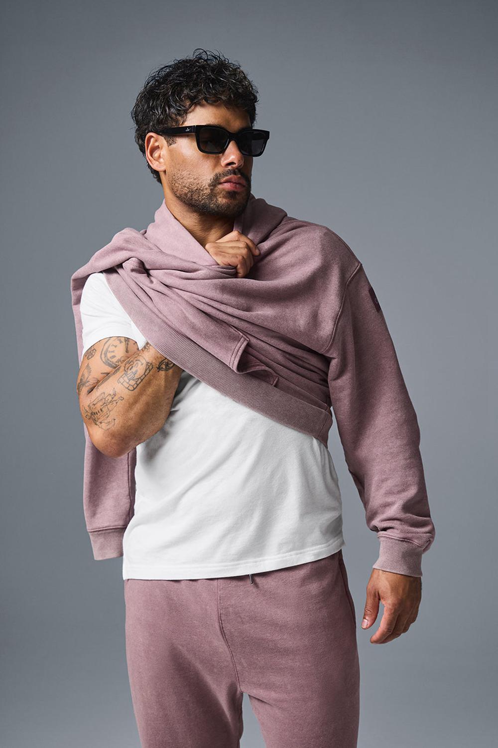 Sudadera con Capucha Alo Yoga Chill Vintage Wash Hombre Azules | Mexico  WET-251694