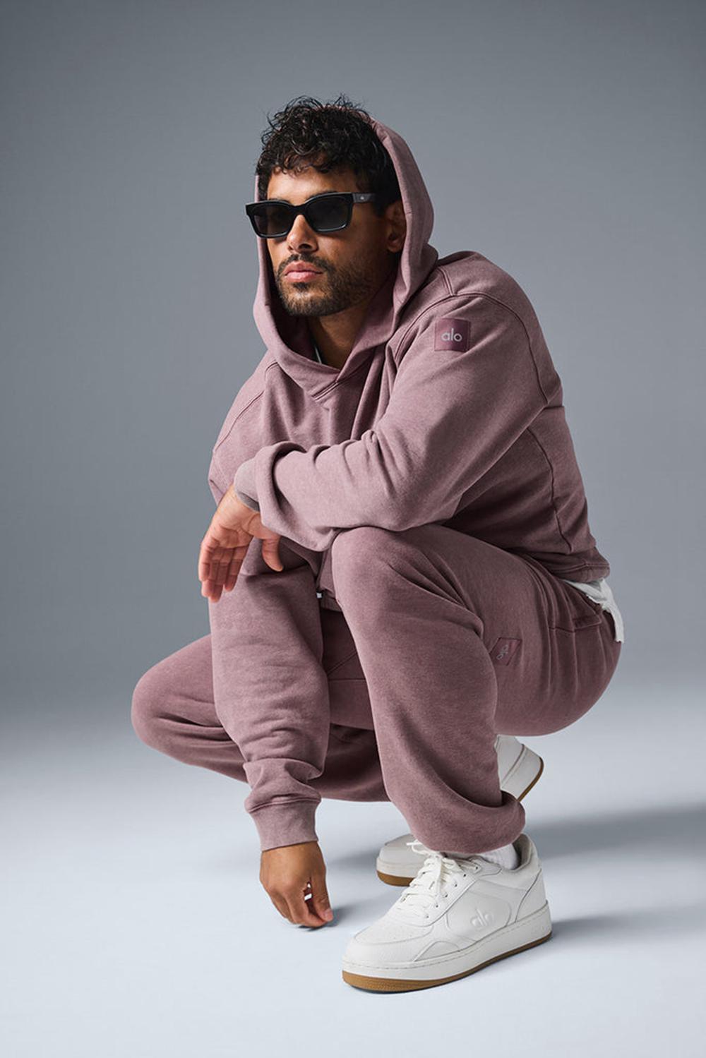 Sudadera con Capucha Alo Yoga Chill Vintage Wash Hombre Azules | Mexico  WET-251694