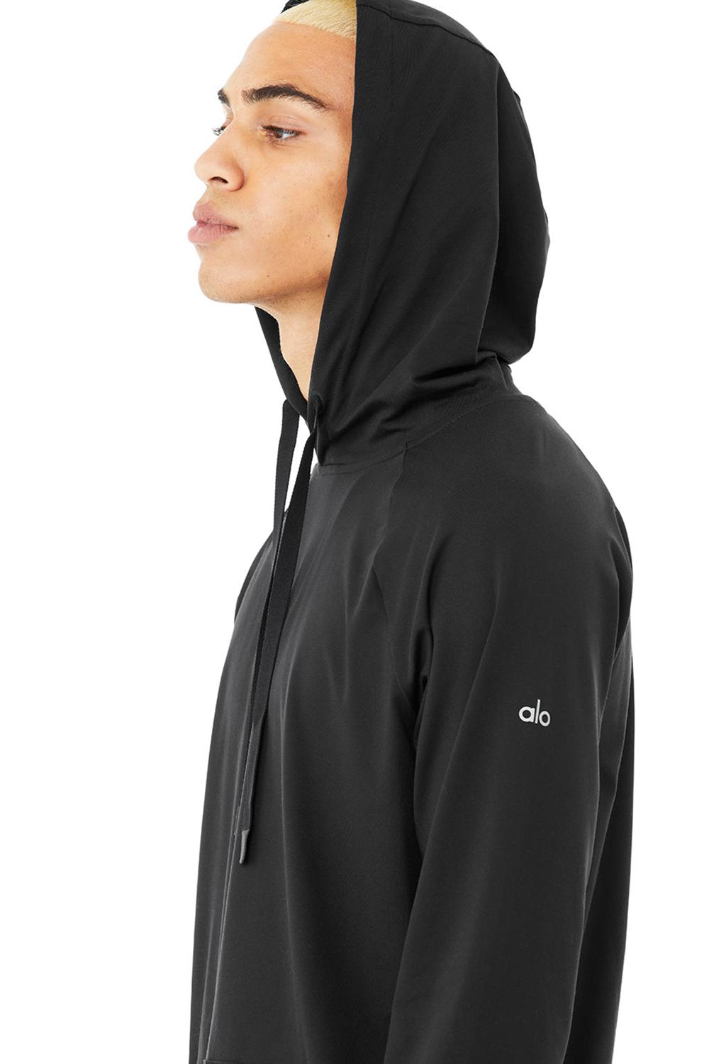 Sudadera con Capucha Alo Yoga Conquer Hombre Negros | Mexico  YJT-548371
