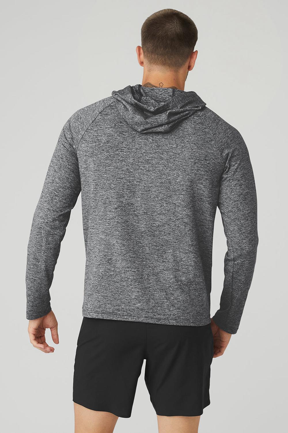 Sudadera con Capucha Alo Yoga Conquer Hombre Graphite Marl | Mexico  JBO-372649
