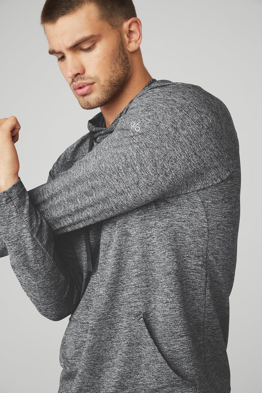 Sudadera con Capucha Alo Yoga Conquer Hombre Graphite Marl | Mexico  JBO-372649