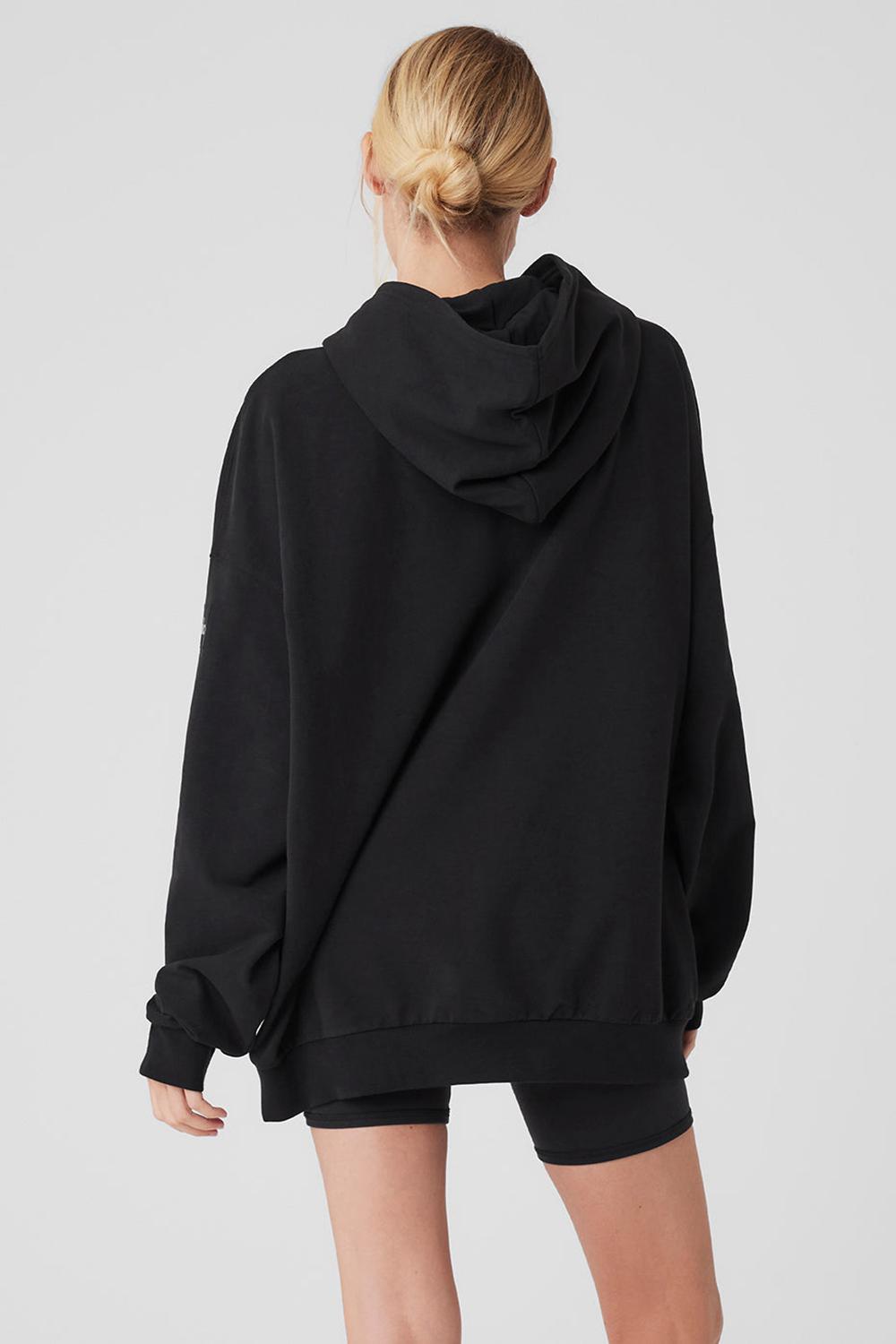 Sudadera con Capucha Alo Yoga Double Take Mujer Negros | Mexico  JSV-908751