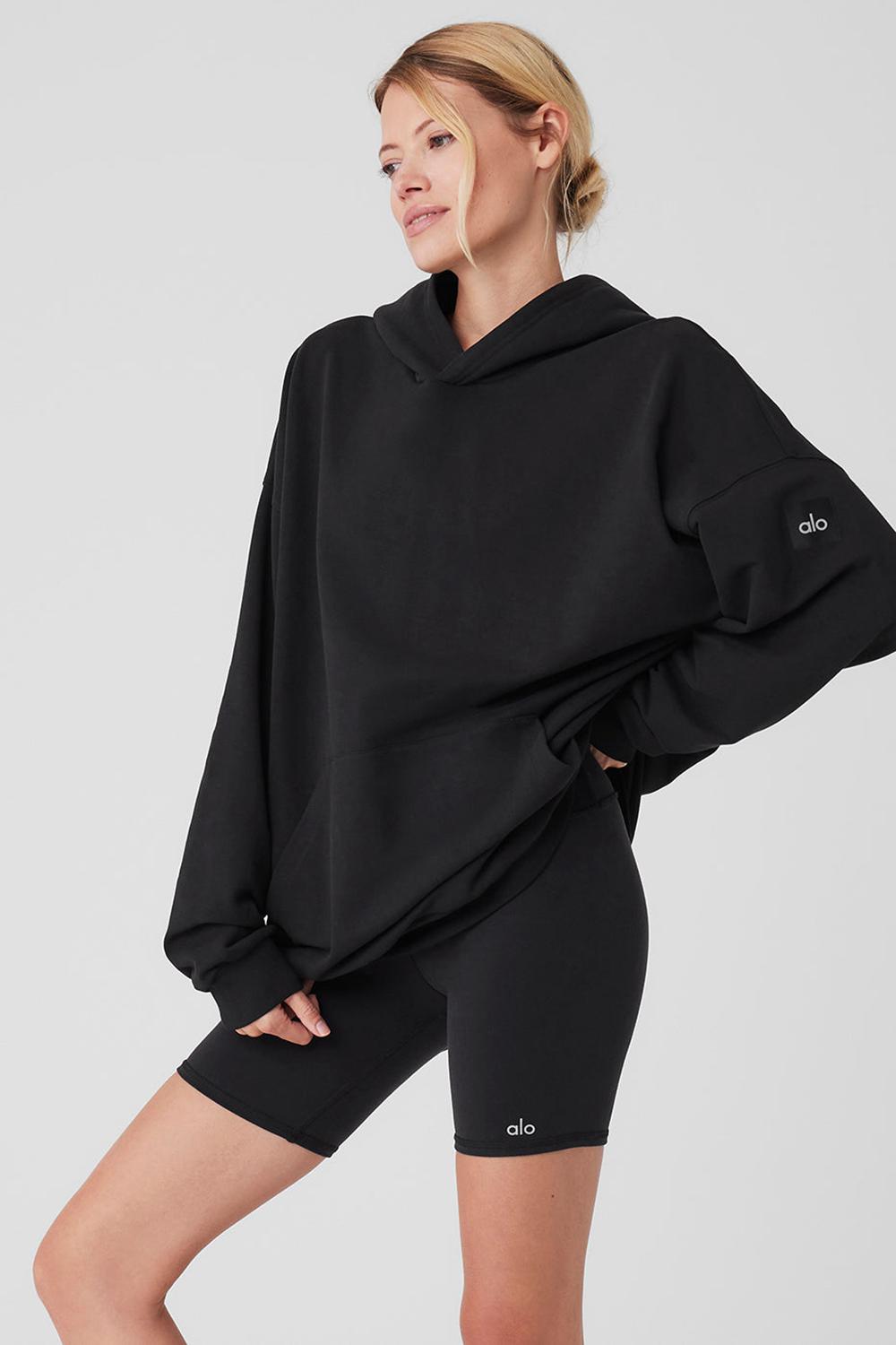 Sudadera con Capucha Alo Yoga Double Take Mujer Negros | Mexico  JSV-908751