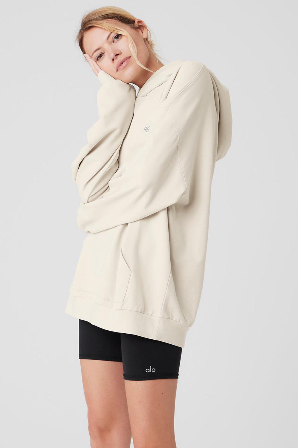 Sudadera con Capucha Alo Yoga Double Take Mujer Bone | Mexico  MXN-024837