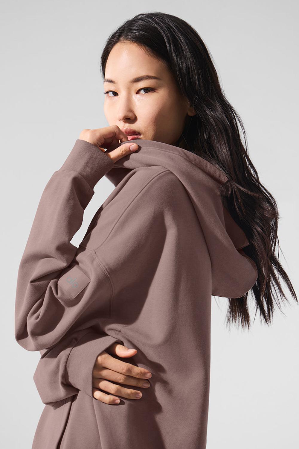 Sudadera con Capucha Alo Yoga Double Take Mujer Mushroom | Mexico  NAT-130489
