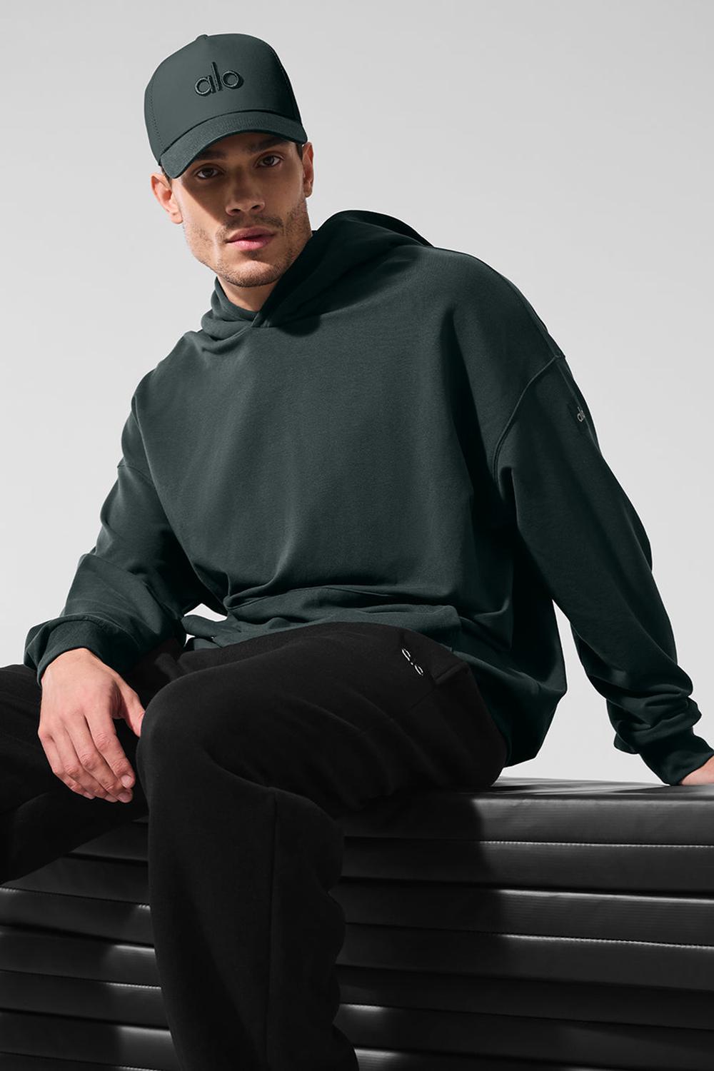 Sudadera con Capucha Alo Yoga Double Take Hombre Verdes | Mexico  AFS-193260