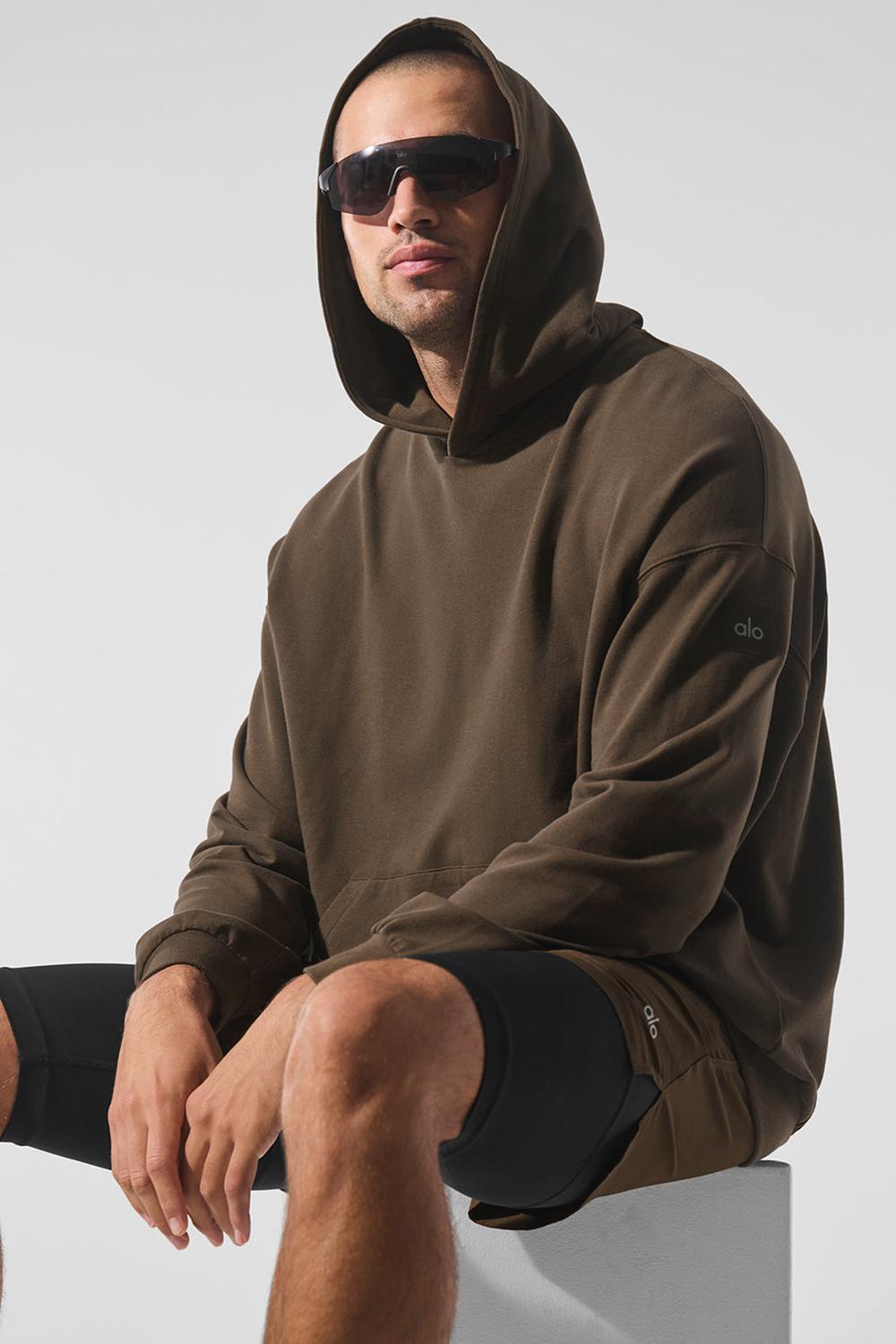 Sudadera con Capucha Alo Yoga Double Take Hombre Espresso | Mexico  UPS-075419