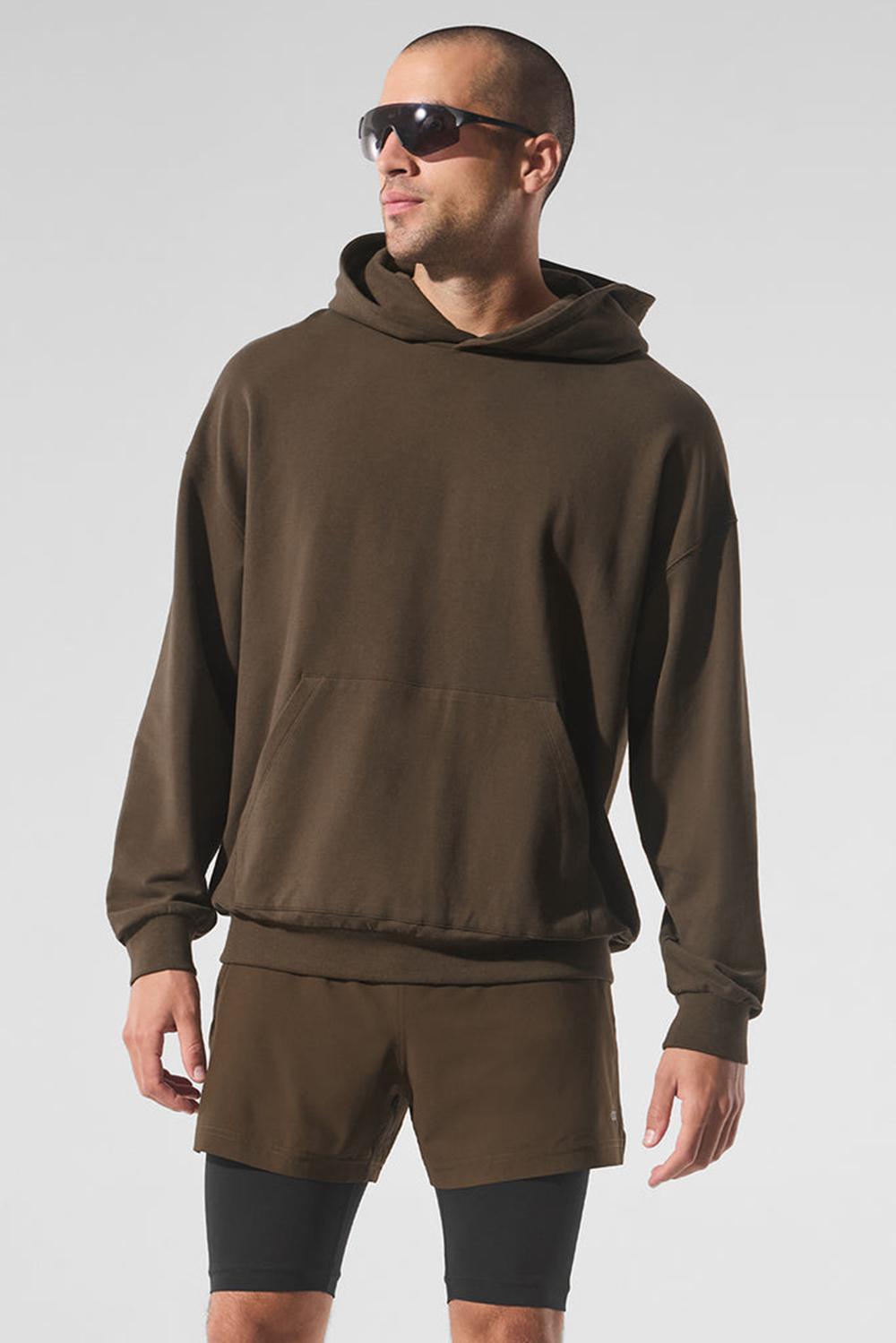 Sudadera con Capucha Alo Yoga Double Take Hombre Espresso | Mexico  UPS-075419