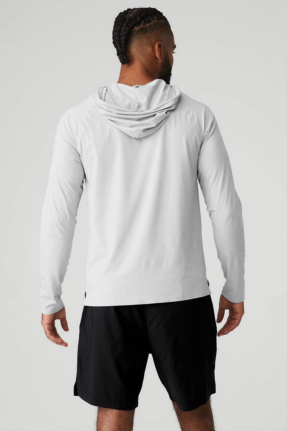 Sudadera con Capucha Alo Yoga Idol Runner Hombre Titanium | Mexico  YND-860527
