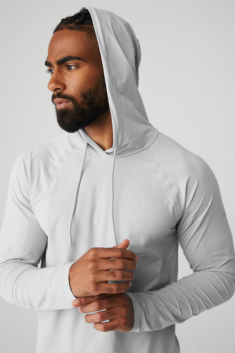 Sudadera con Capucha Alo Yoga Idol Runner Hombre Titanium | Mexico  YND-860527