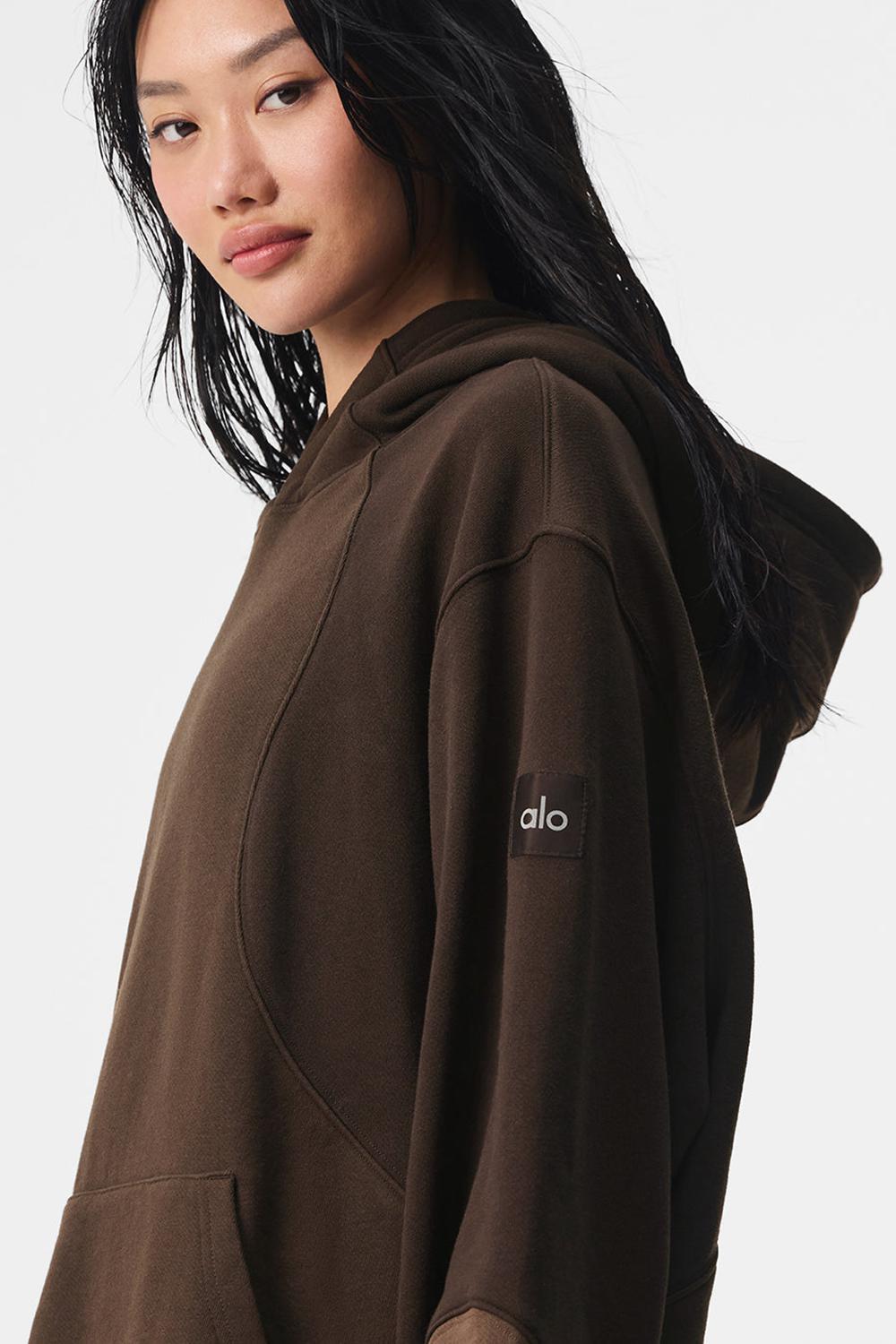 Sudadera con Capucha Alo Yoga Make Waves Mujer Espresso Tonal | Mexico  IBO-815240