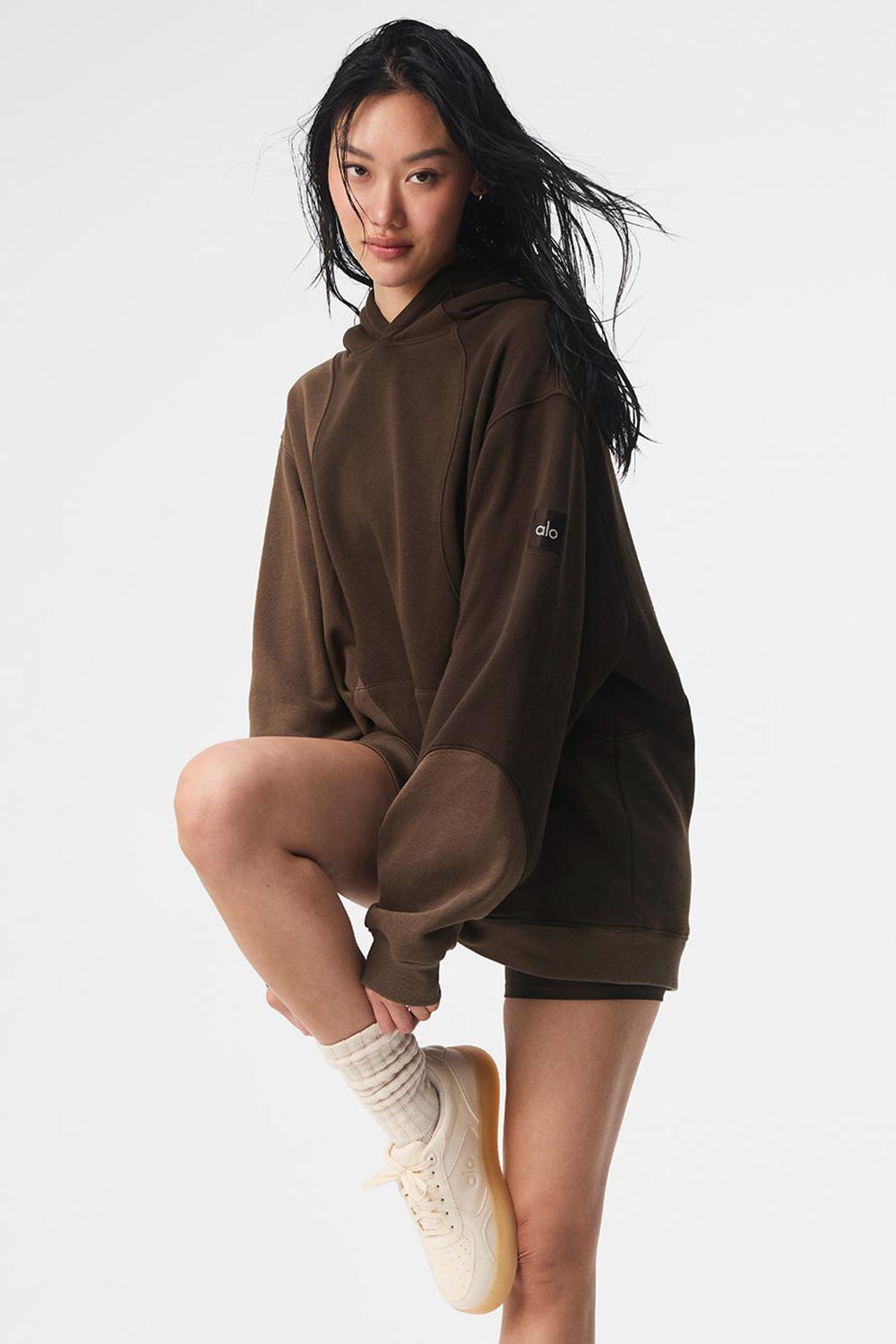 Sudadera con Capucha Alo Yoga Make Waves Mujer Espresso Tonal | Mexico  IBO-815240