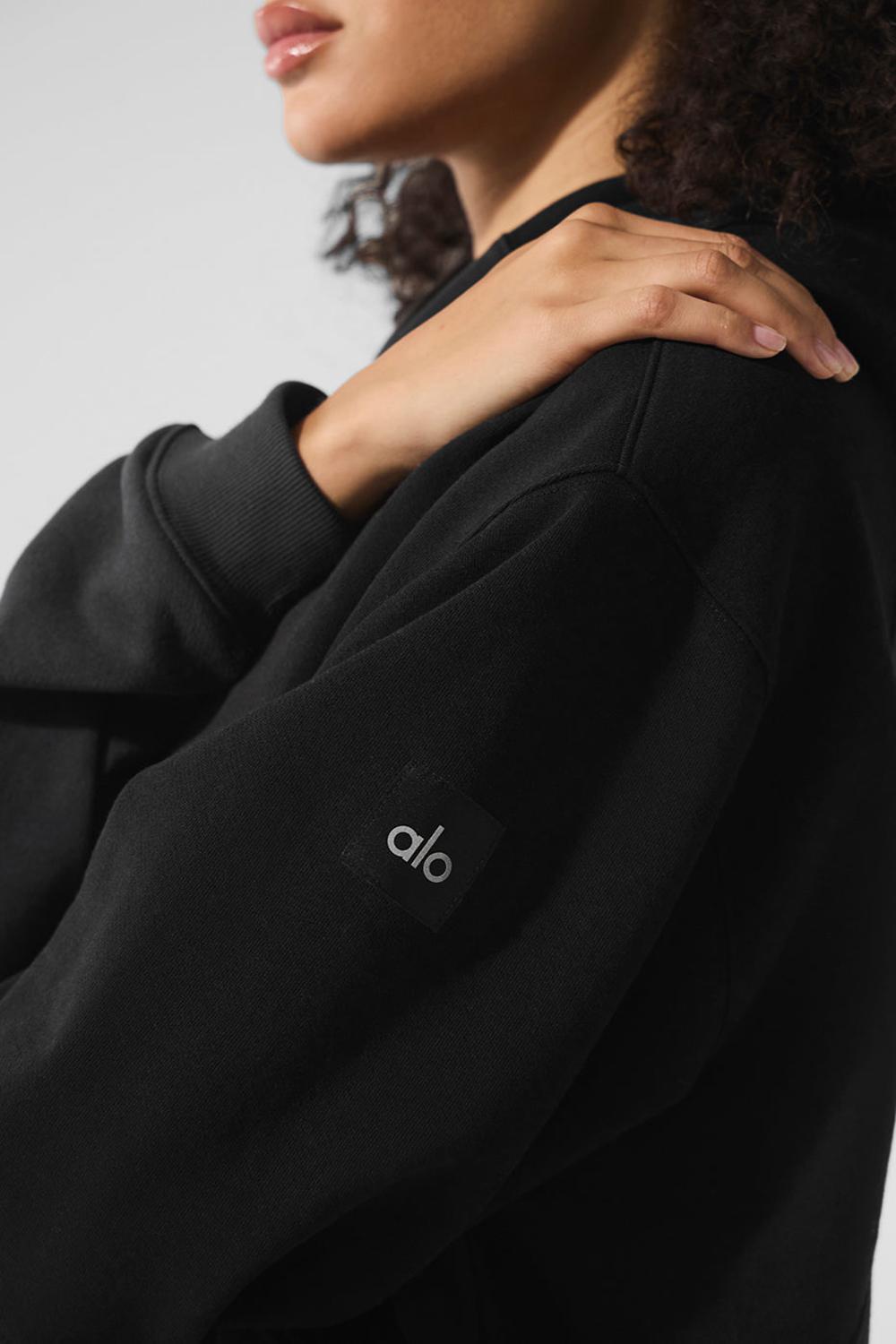 Sudadera con Capucha Alo Yoga Make Waves Mujer Negros | Mexico  ELO-835102