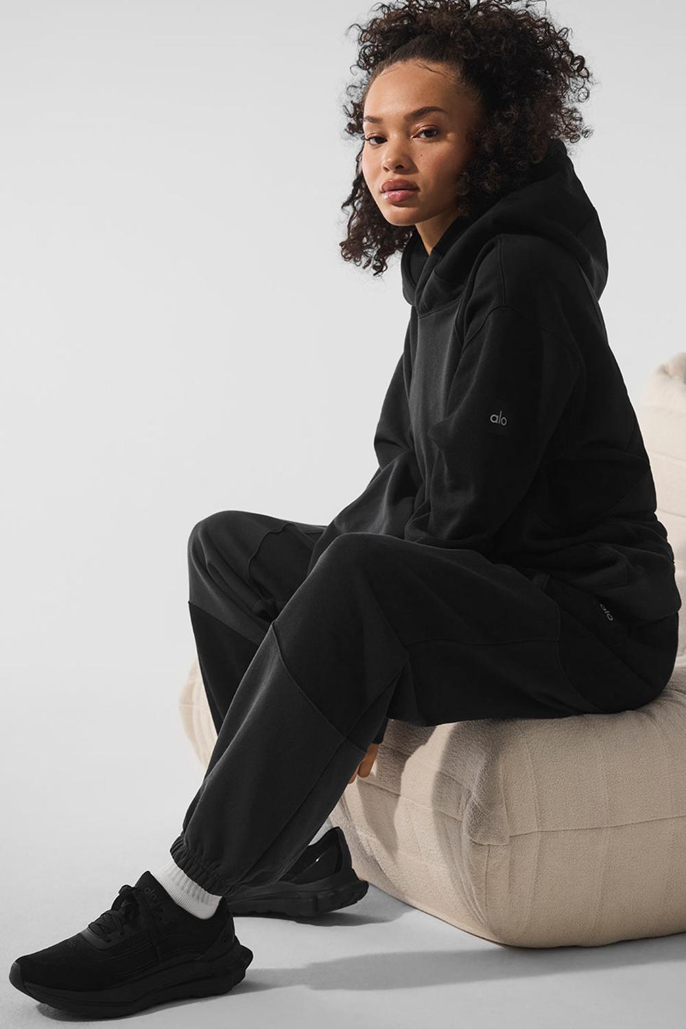 Sudadera con Capucha Alo Yoga Make Waves Mujer Negros | Mexico  ELO-835102