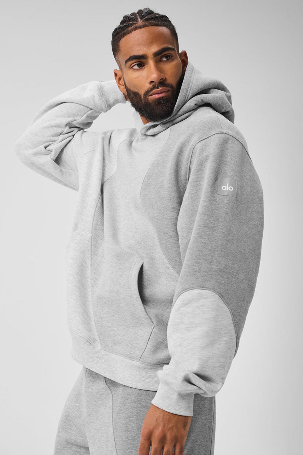 Sudadera con Capucha Alo Yoga Make Waves Hombre Grises | Mexico  AGO-257190